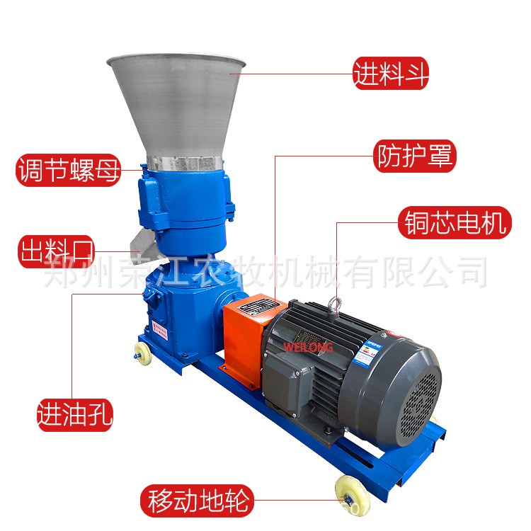 饲料颗粒机 批发小型家用饲料机 鸡鸭牛羊制粒机鱼兔猪造粒机全新图3