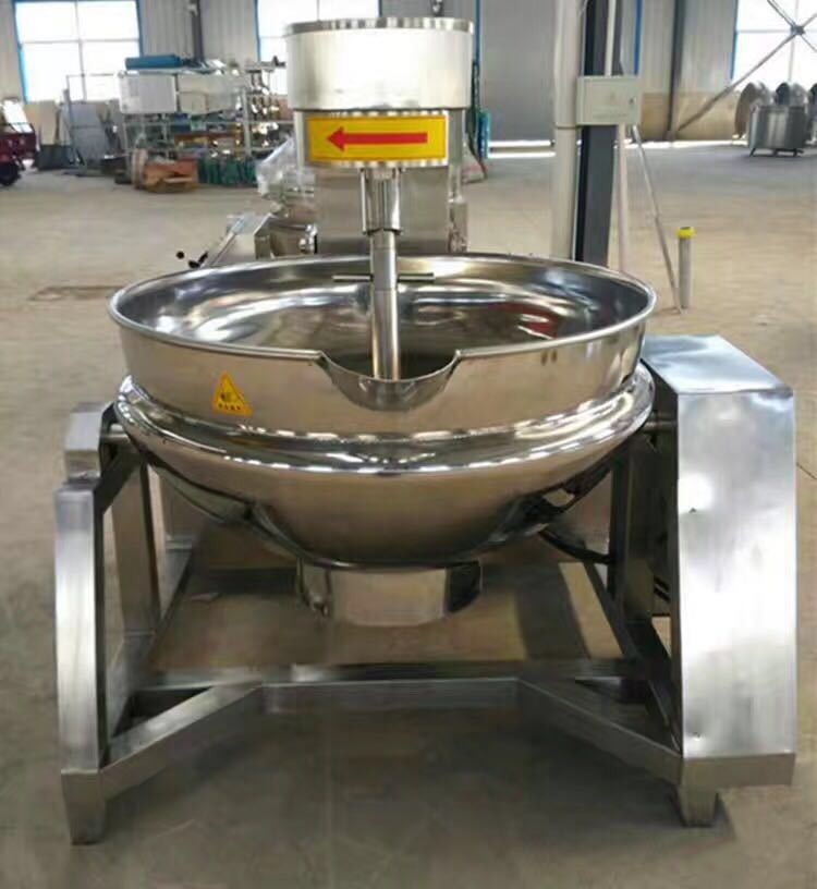 火锅底料电加热夹层锅 食堂豆瓣酱搅拌夹层锅 不锈钢燃气式夹层锅图2