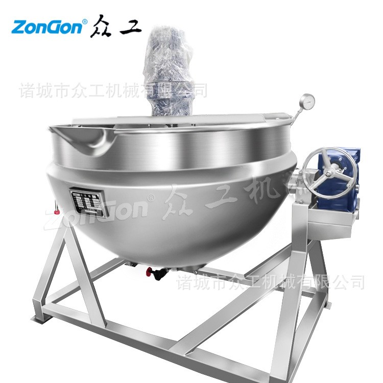 酱料搅拌锅 酱料炒锅 熬汤锅 304蒸煮锅 果脯熬制浸糖锅价格图5