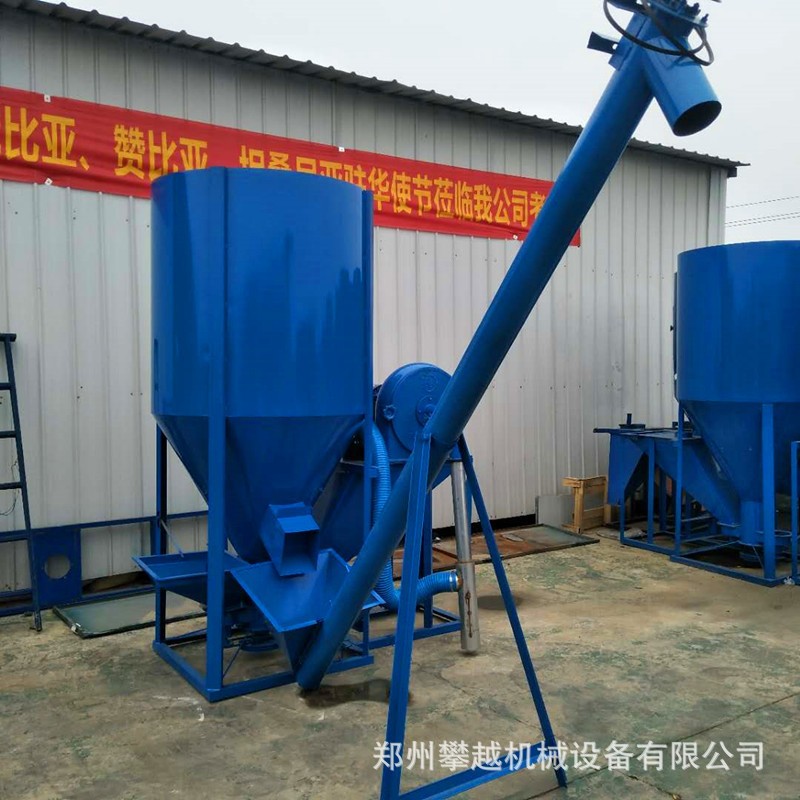1000公斤饲料搅拌粉碎一体机 养殖饲料粉碎机 大型饲料储存搅拌罐