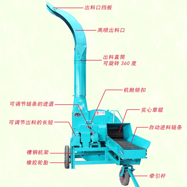 新款大型10吨铡草机玉米秸秆铡草揉搓机牛羊切草机青贮饲料碎草机图4