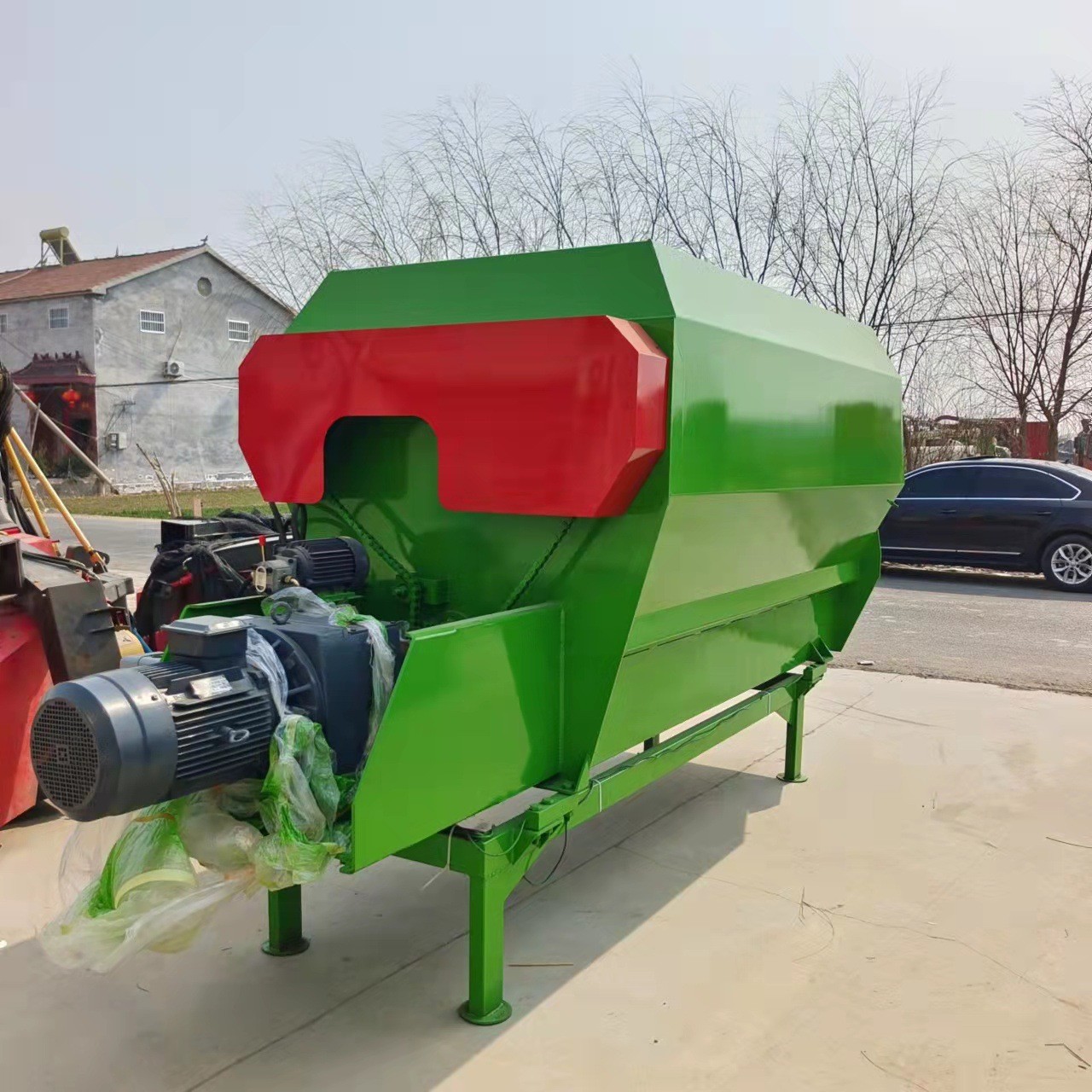 干湿混合草料搅拌机 TMR养殖场饲料混合机 小麦秸秆搅拌机