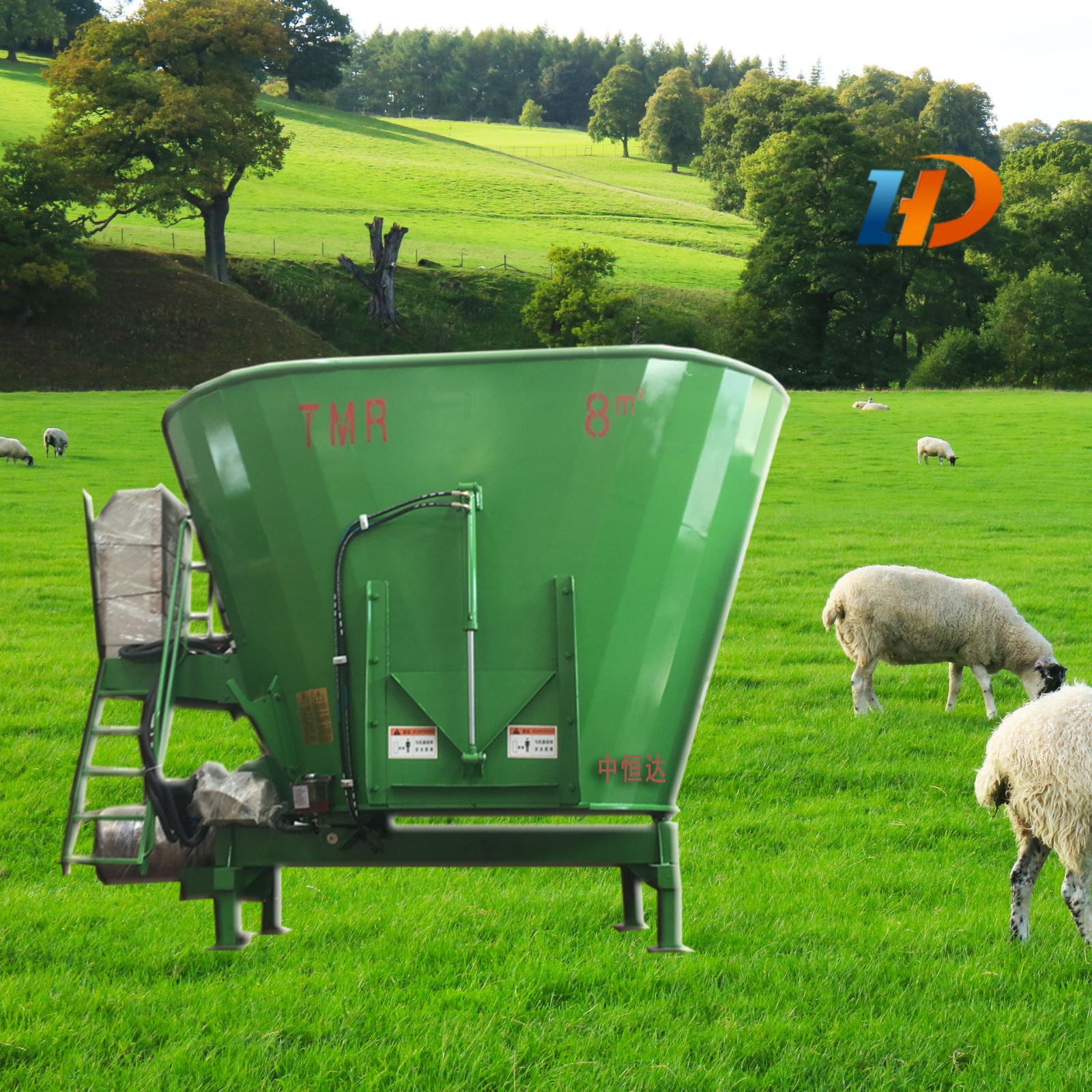 厂家直供小型立式TMR饲料搅拌机搅拌粉碎牛羊饲料混合tmr搅拌机图2