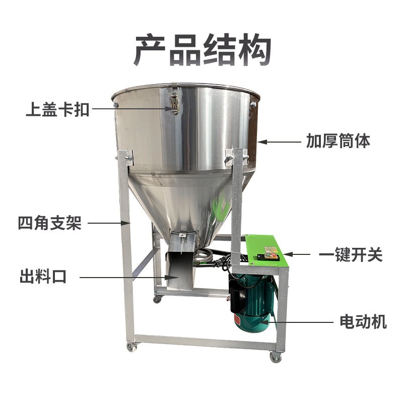 不锈钢饲料搅拌机 塑料颗粒混合拌药拌肥拌料机 种子包衣拌药机图2