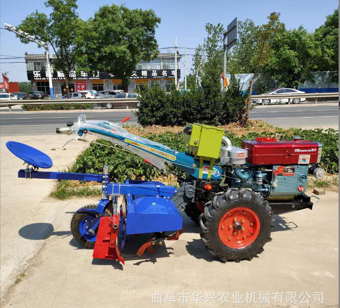 座驾手扶拖拉机旋耕起垄机 12马力手扶农用拖拉机 手扶犁地打田机图3