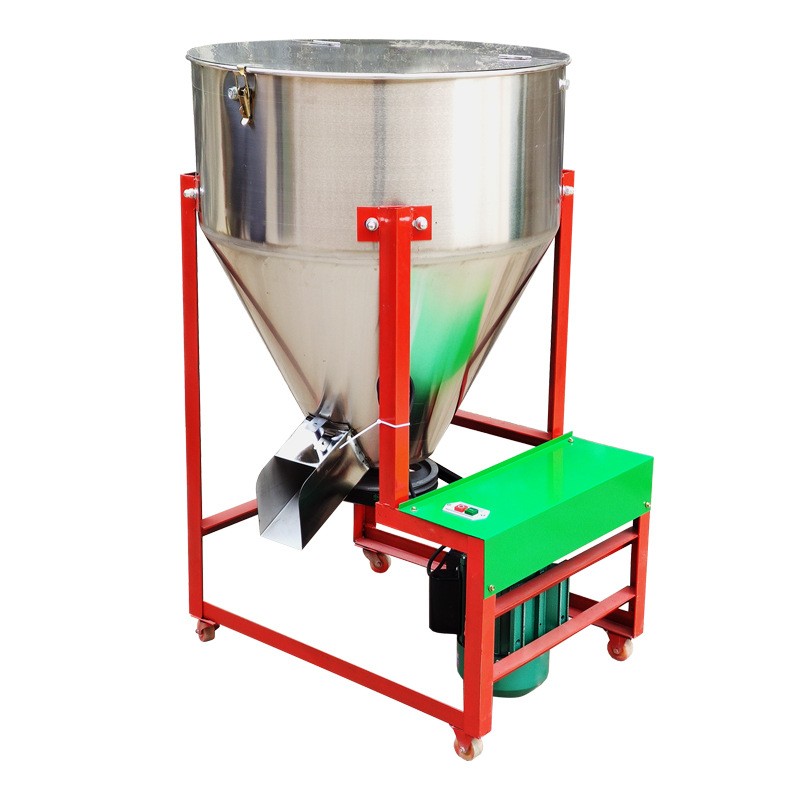 批发不锈钢养殖饲料搅拌机家用小型全自动干湿两用立式混料拌料机图5