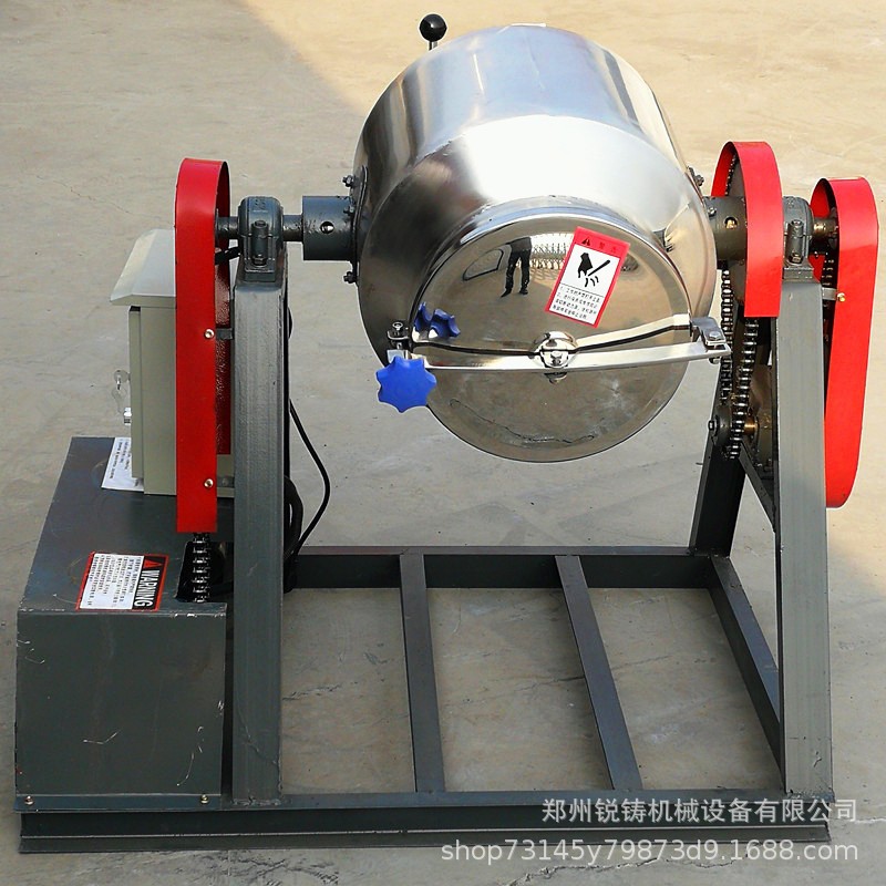 鼓式鱼饵颗粒饲料混和机 工业染料粉剂搅拌机 不锈钢材质耐腐蚀图2