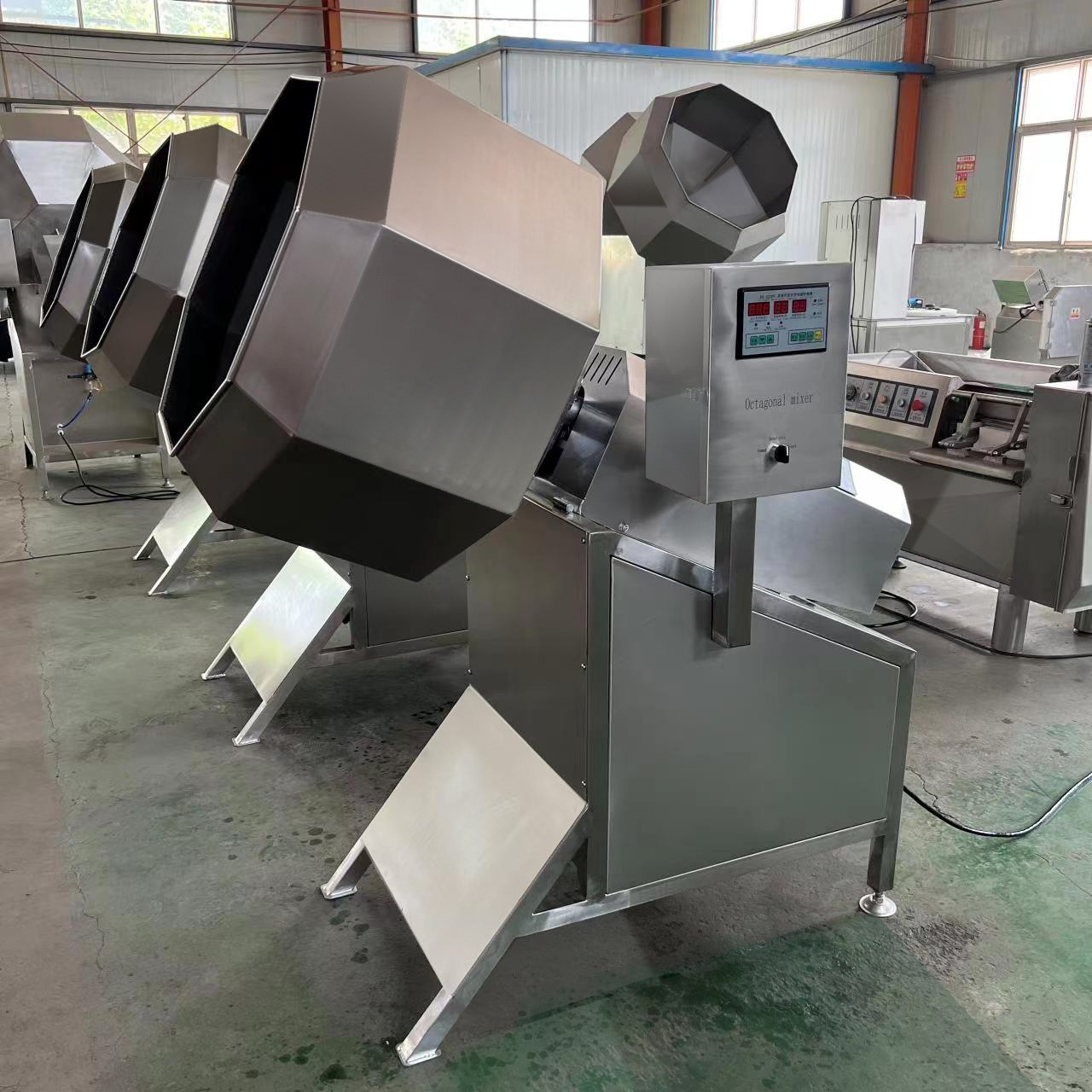 多功能滚筒不锈钢自动板料机牛羊肉凉菜休闲食品八角拌料机