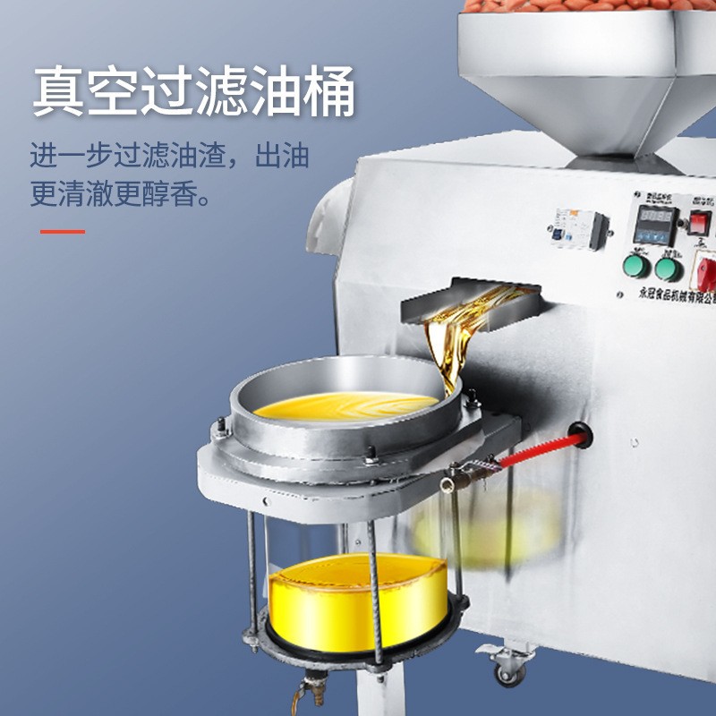 YG60花生菜籽压榨机 全自动商用榨油机 不锈钢智能控温螺旋榨油机图2