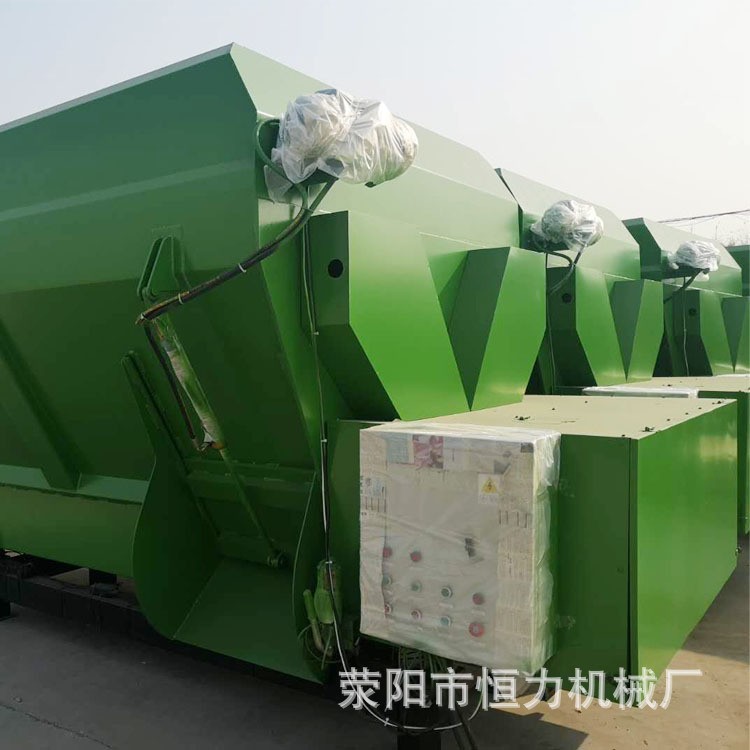 恒力固定卧式tmr饲料搅拌机 大型TMR全混合日粮搅拌机生产厂家图2