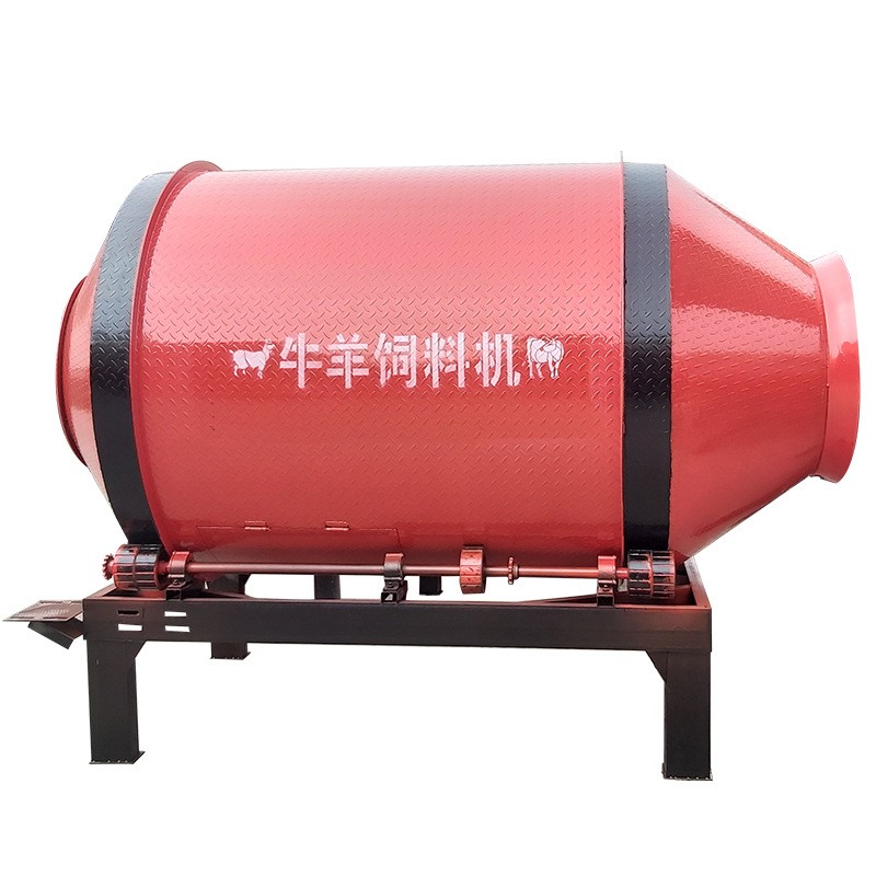 厂家热销 卧式干湿牧草饲料混合机牛羊养殖拌料机滚筒式搅拌机图5