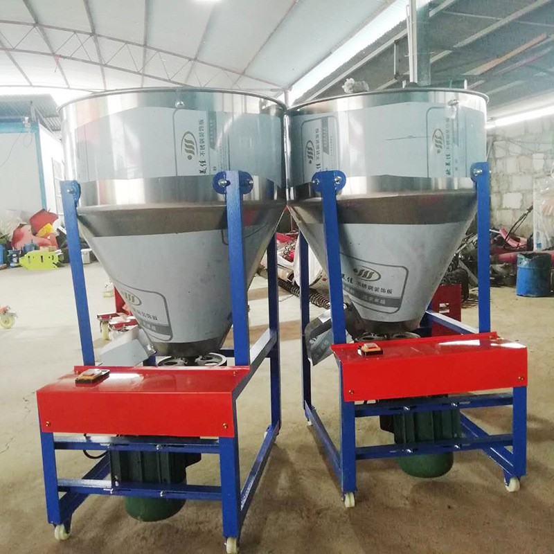 立式不锈钢饲料混合机 玉米拌种机 220V养殖饲料粉末搅拌机图2
