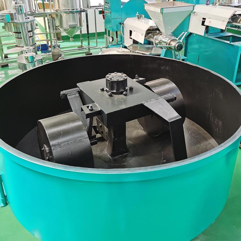 圆盘式湿料轮碾搅拌机颗粒物料混碾机加厚耐磨无尘双辊搅拌机图4