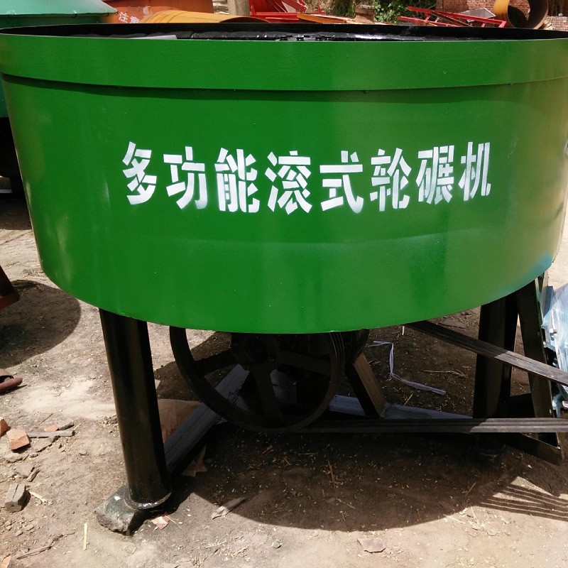 圆盘式湿料轮碾搅拌机颗粒物料混碾机加厚耐磨无尘双辊搅拌机图3