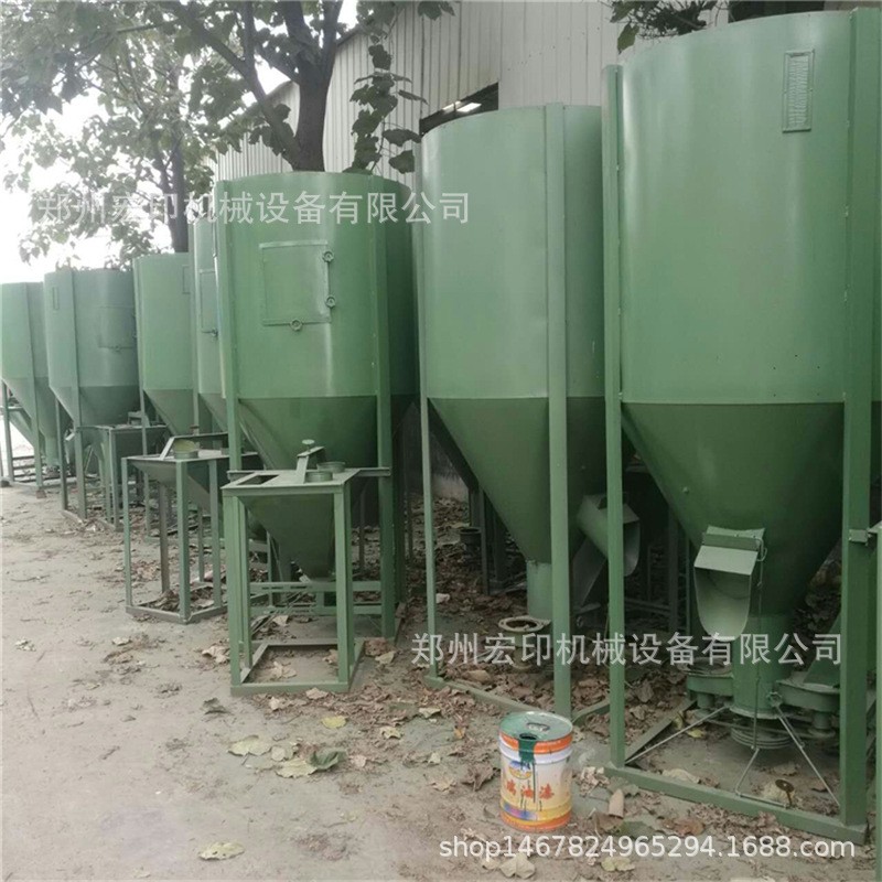 玉米农作物粉碎搅拌机 谷物饲料混合储料罐 立式无尘饲料搅拌机图4