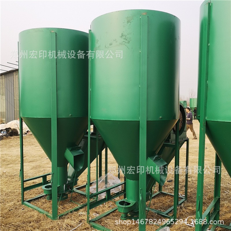 宏印大型饲料搅拌机 养殖杂粮粉碎机 干湿两用饲料混合搅拌机图4
