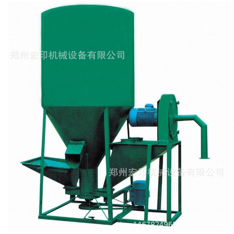 立式饲料搅拌机 农作物种子拌种机 宏印饲料粉碎搅拌一体机图5