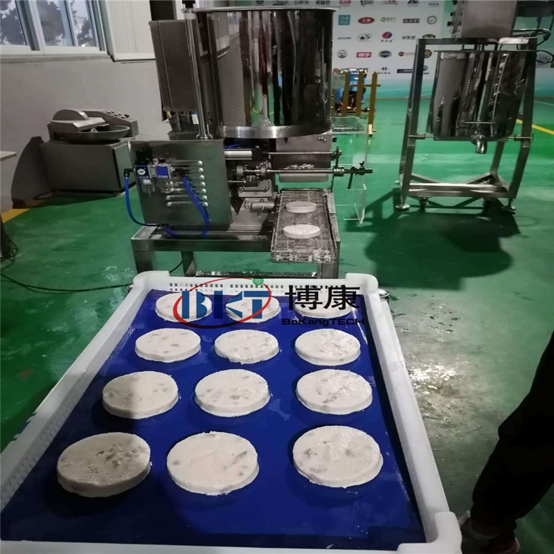 全自动肉饼成型机 卡通鸡块成型裹涂生产线 福建虾饼机成型机图2