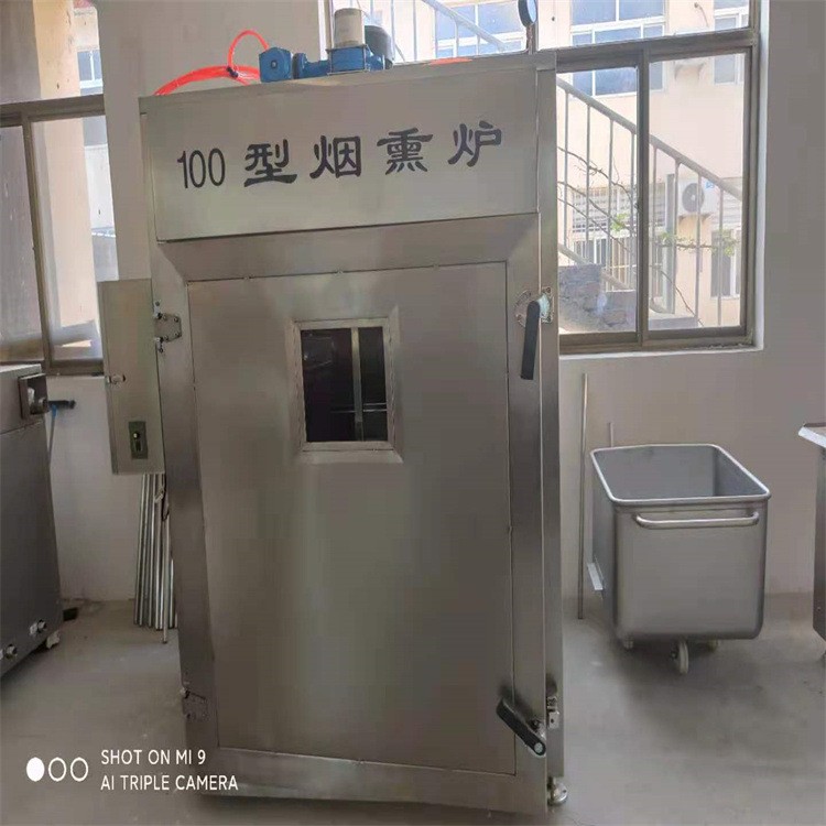 食品厂香肠烟熏炉 腊肠烟熏炉设备加工 铭威机械烟熏炉图4