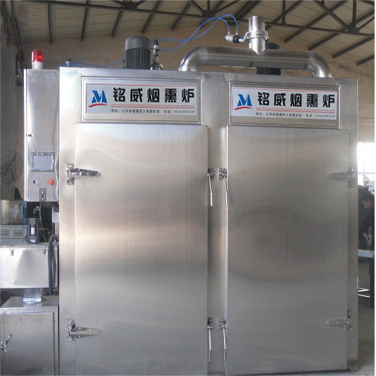 食品厂香肠烟熏炉 腊肠烟熏炉设备加工 铭威机械烟熏炉图2