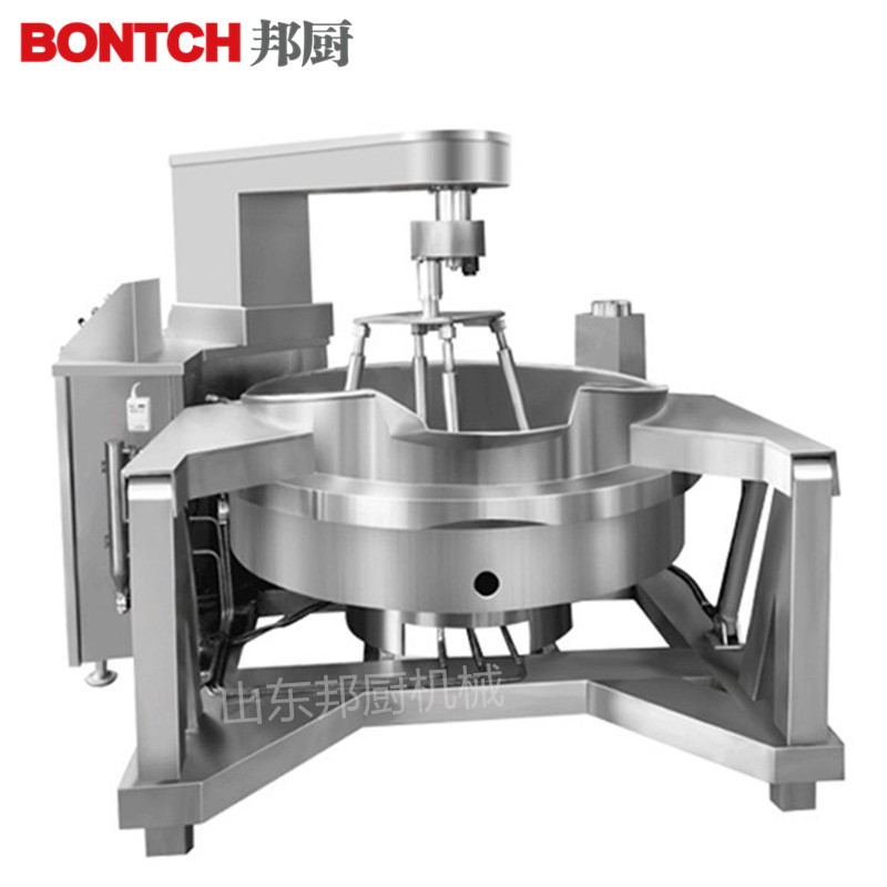 全自动大型炒菜机多轴搅拌中央厨房连续生产线炒锅火锅底料炒料机图5