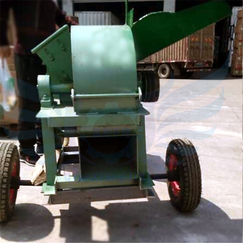 多功能锤片式有机肥420木头材粉碎机 小型家用移动树枝强力木屑机图2