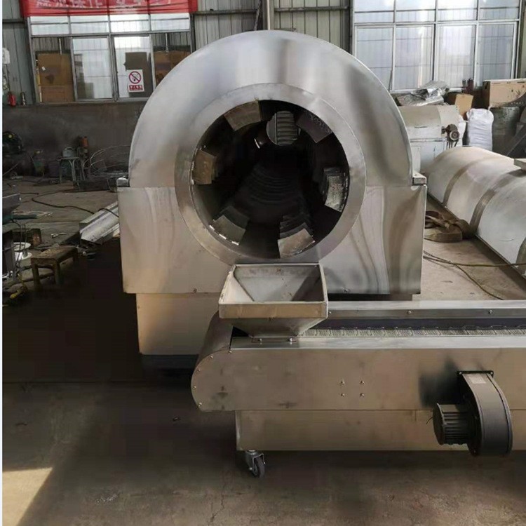 连续式电磁炒货机 电加热青稞滚筒炒锅 炒花生瓜子生产线炒锅商