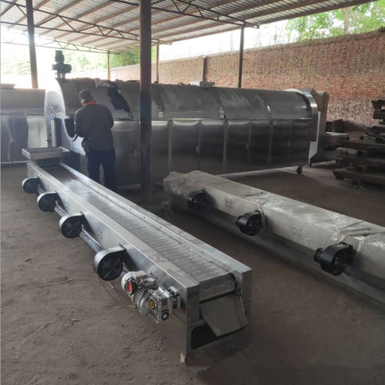 连续式电磁炒货机 电加热青稞滚筒炒锅 炒花生瓜子生产线炒锅商图4