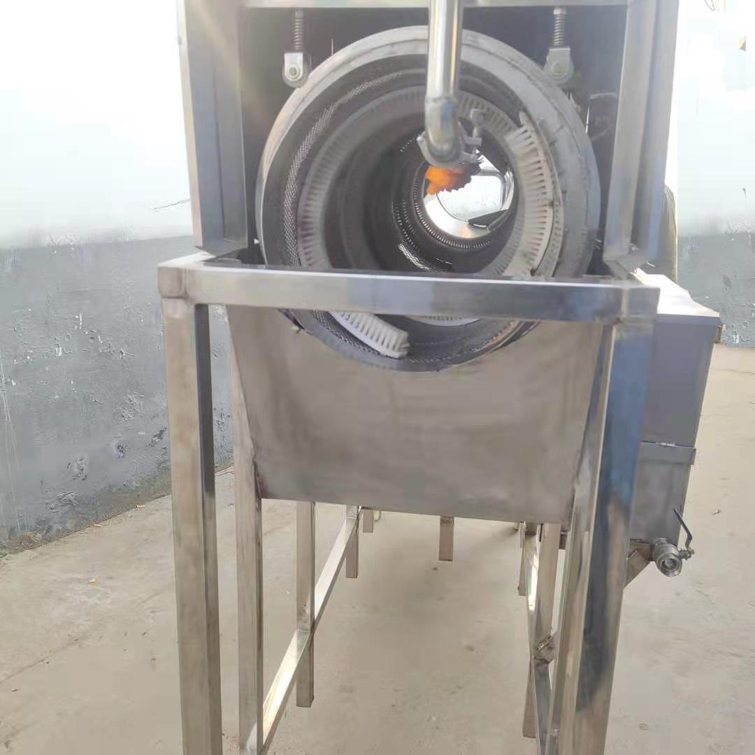 大型胡萝卜清洗机 不锈钢滚筒清洗机 高压喷淋海鲜水产药材清洗机图3