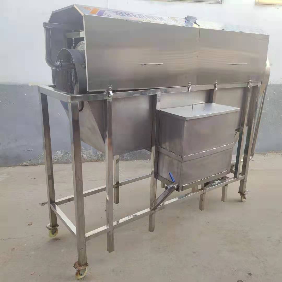 不锈钢毛刷螺旋清洗机 水果高压喷淋清洗机 软包装袋去污清洗图4