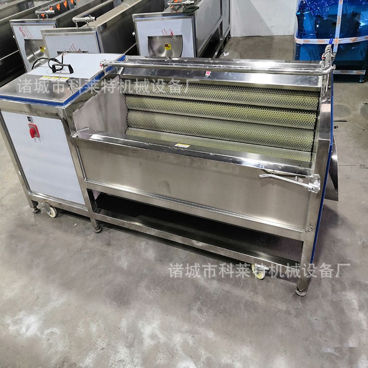 毛辊去皮机 整机304不锈钢材质制作 毛辊毛刷清洗去皮机器图2