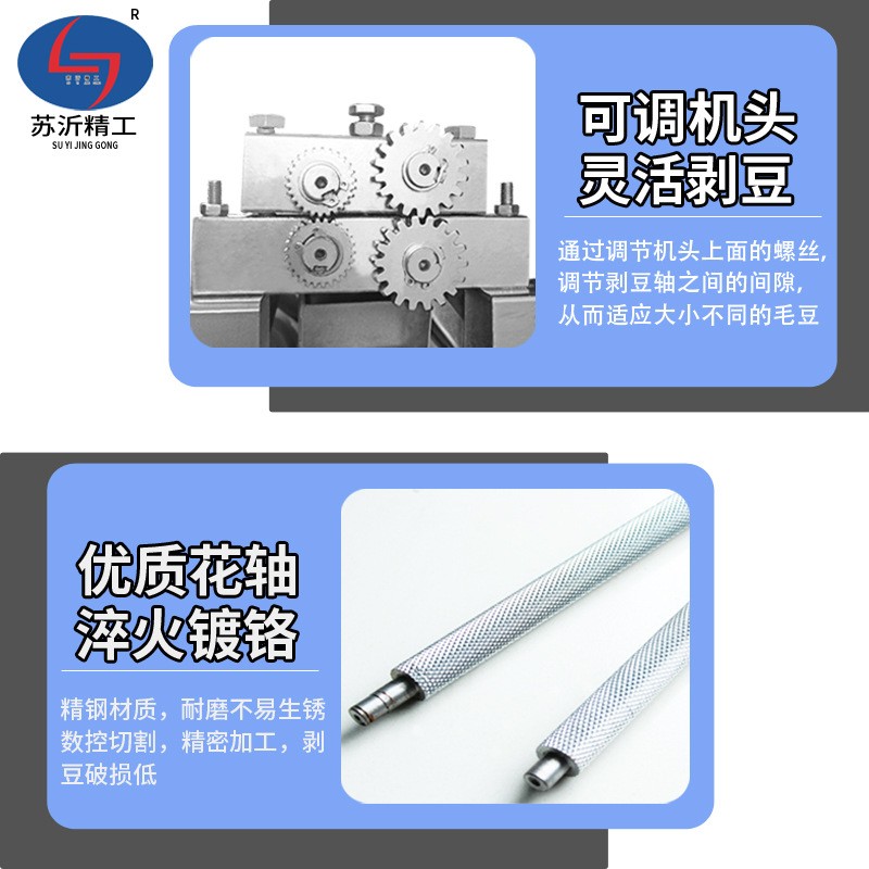 全自动毛豆去皮机不锈钢剥豆机新款毛豆剥壳机苏沂精工青豆去皮机图3