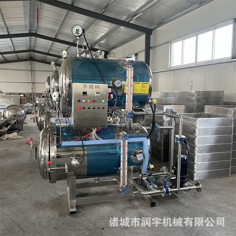 商用肉制品熟食高温杀菌锅厂家加工烧鸡卤肉玉米水浴式喷淋灭菌釜图4