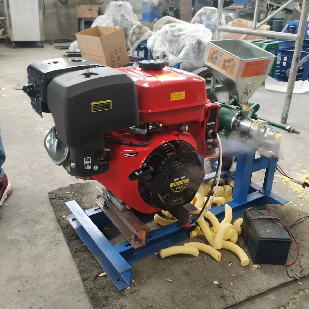 车载康乐果机 小型22马力玉米膨化机 空心棒食品膨化机图2