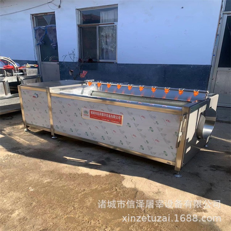 xz-1800全自动毛刷清洗机 贝壳类清洗机 平行式毛辊清洗机图1