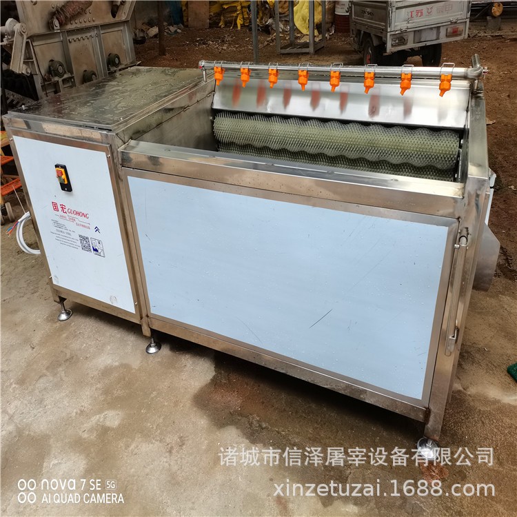 xz-1800全自动毛刷清洗机 贝壳类清洗机 平行式毛辊清洗机图3