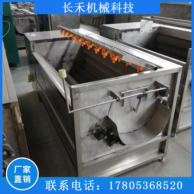 多功能毛辊清洗机土豆马铃薯铁杆山药毛辊清洗设备果蔬清洗设备图3