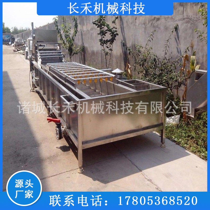 平行式小龙虾毛辊清洗机 土豆山药去泥去皮清洗机 毛刷清洗线设备图3