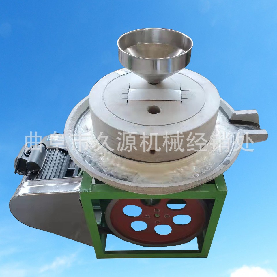 农家乐玉米面石磨磨粉机 电动石磨豆浆机 麸面分离面粉石磨价格图2