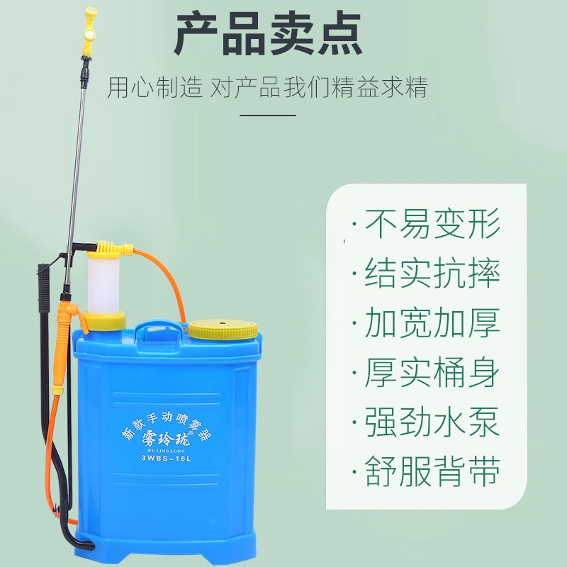 现货供应手压式打药机 16L八角农用背负式手动喷雾器图2