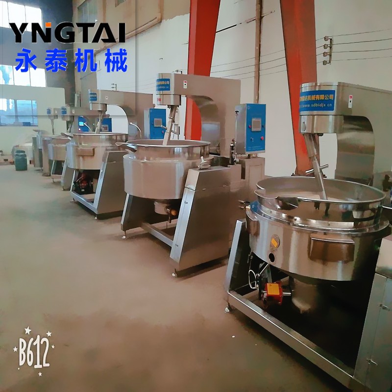 供应燃气加热煮锅 红糖熬制锅 100L-600L立式蒸汽夹层锅图2