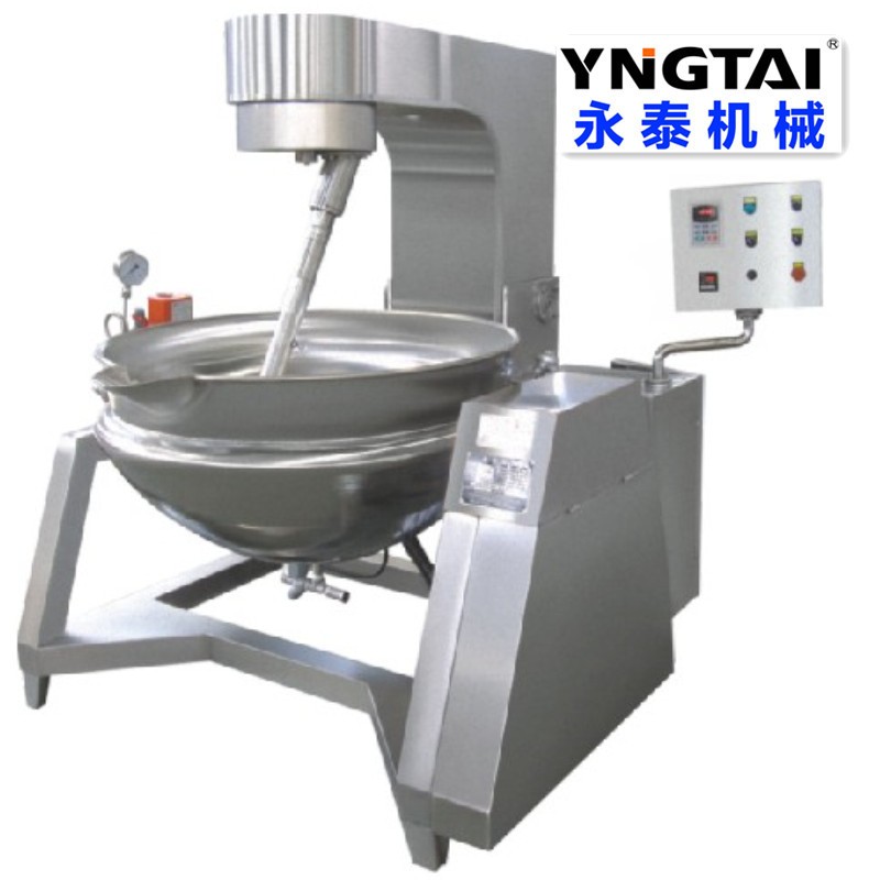 供应燃气加热立式煮锅 汤料熬煮夹层锅 100L至600L立式蒸汽夹层锅图5