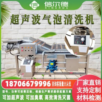 高压喷淋小龙虾清洗机 果蔬气泡清洗机 山野菜韭菜鼓泡式清洗设备