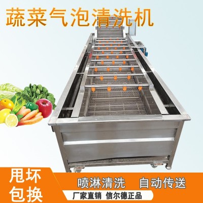 蔓越莓气泡果蔬清洗机 全自动山野菜蔬菜加工设备 酱菜脱盐清洗机