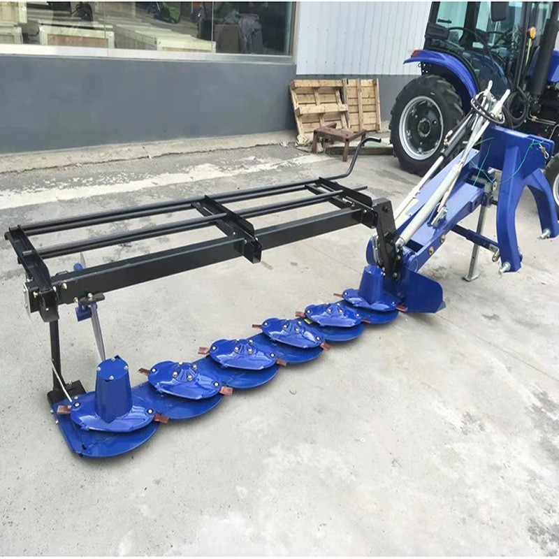 割草压扁机 四轮拖拉机带6盘割草机牧草苜蓿割草机大型压扁机价格图4