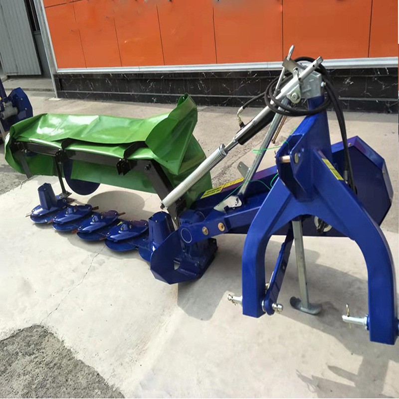 加工定制压扁机拖拉机苜蓿艾草牧草收割机 后置悬挂圆盘割草压扁图2