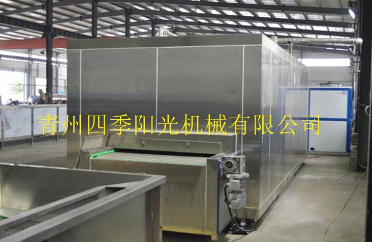 隧道式链条自动循环式冷冻速冻机用于玉米面食鸡块海鲜速冻多用途图3