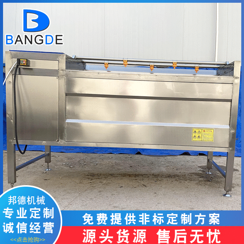 厂家土豆莲藕荸荠去皮清洗机 雪莲果毛辊清洗机 葛根去皮清洗机图3