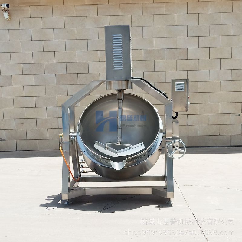 自动控温绿豆沙搅拌炒锅 螺蛳粉酱料炒料机 厂家销售干面粉翻炒锅图3