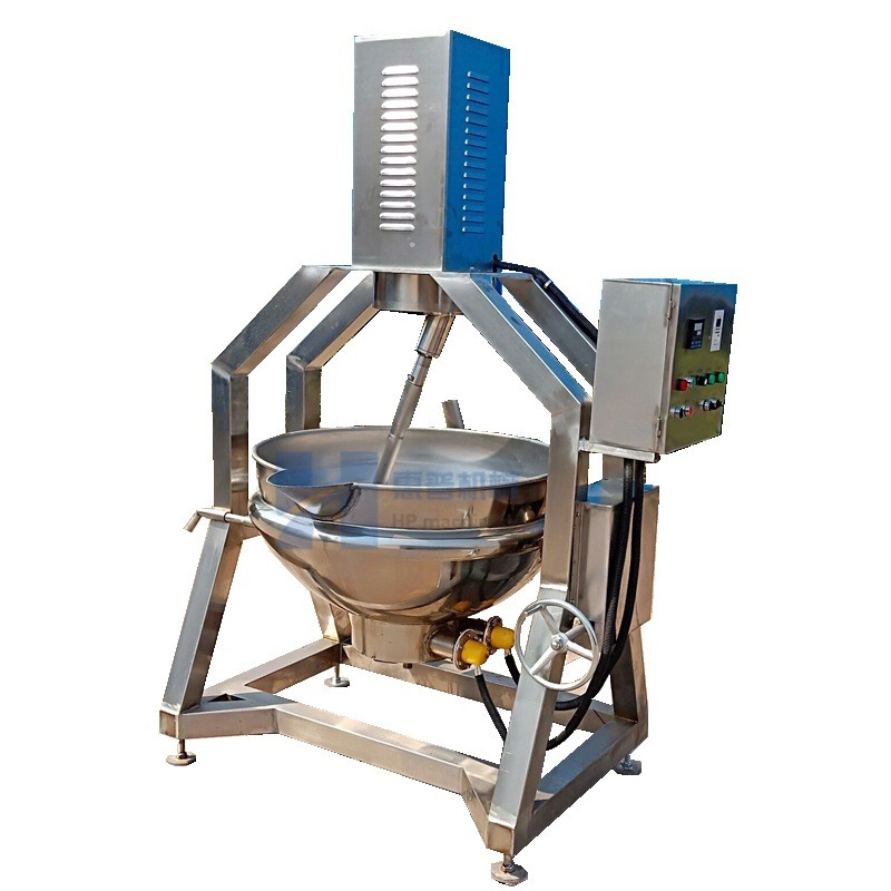 自动控温绿豆沙搅拌炒锅 螺蛳粉酱料炒料机 厂家销售干面粉翻炒锅图5
